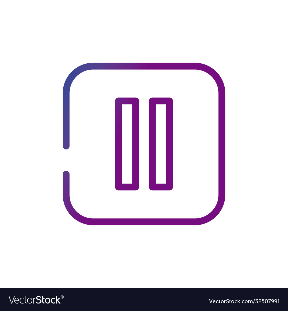 Pause video content button gradient style icon