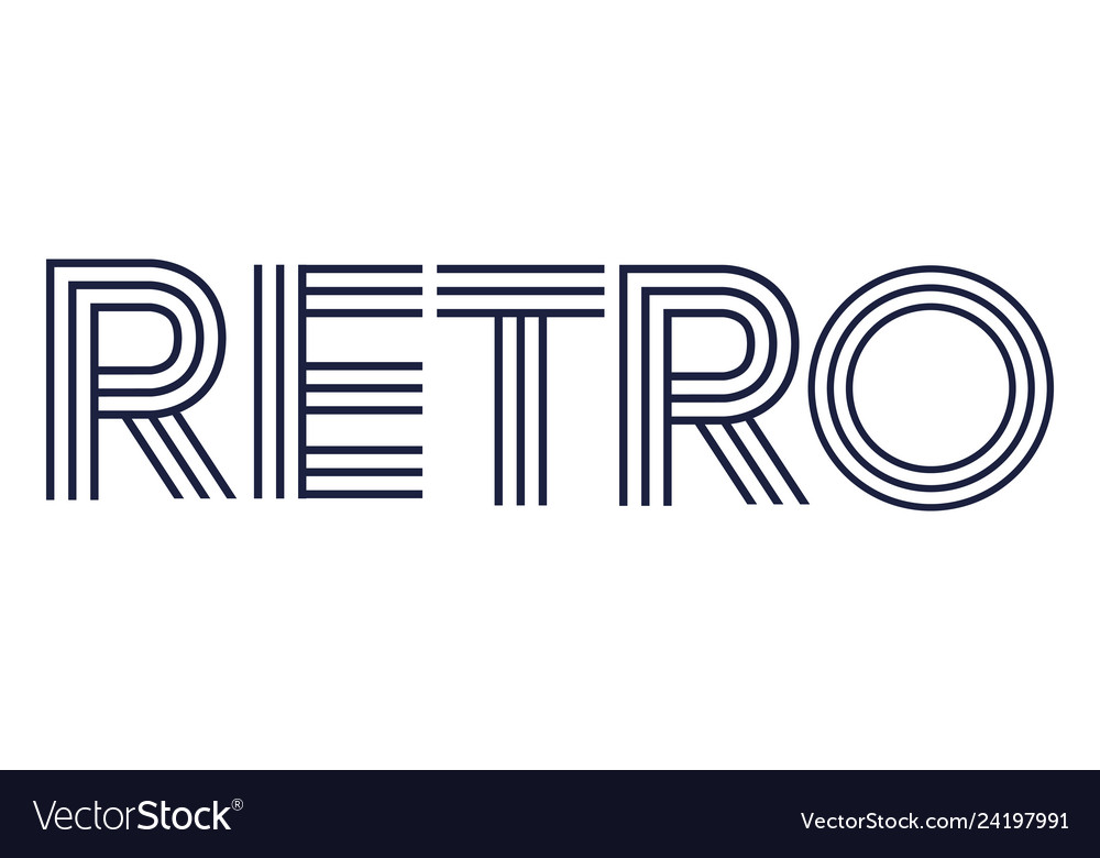 Retro style word