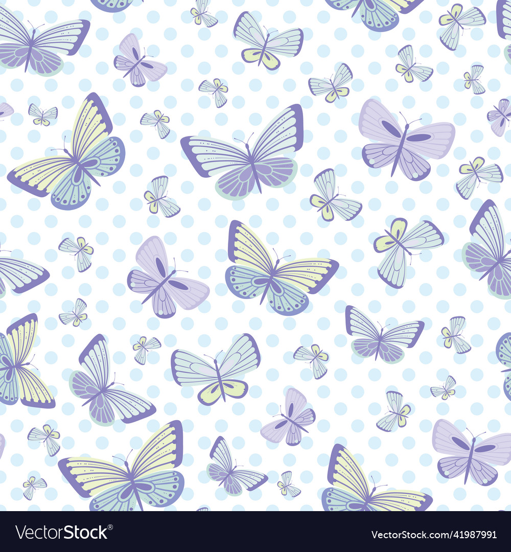 Seamless butterfly repeat pattern background Vector Image Seamless butterfly repeat pattern background