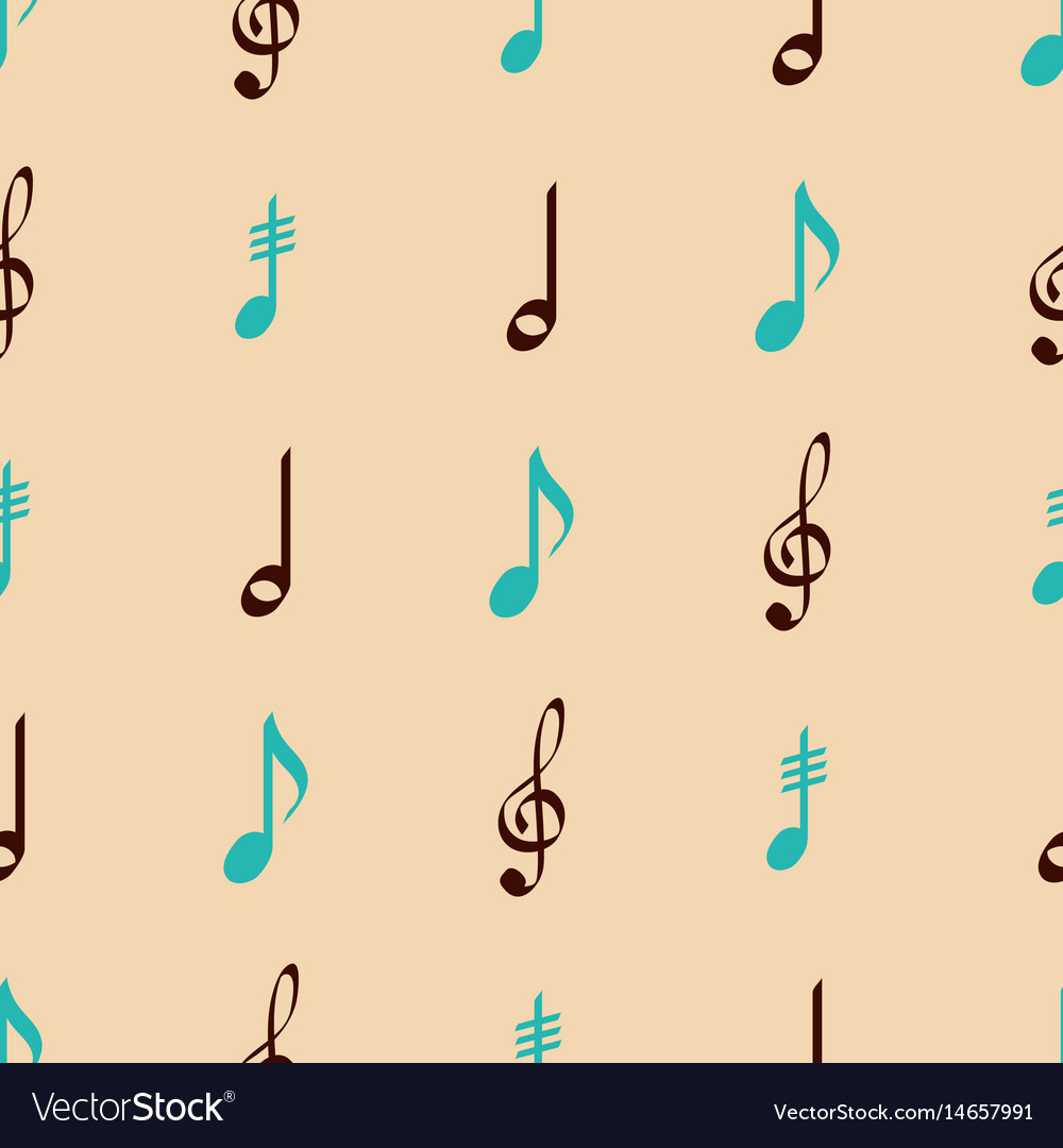 Seamless pattern with musical symbols