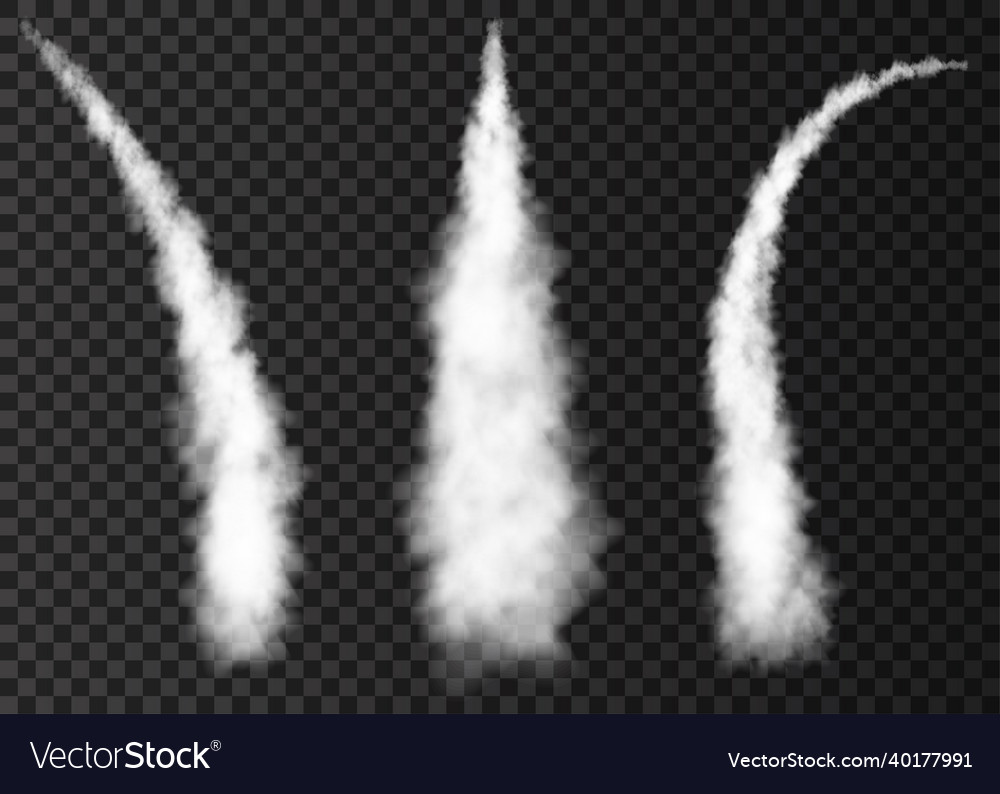 Smoke from space rocket launch