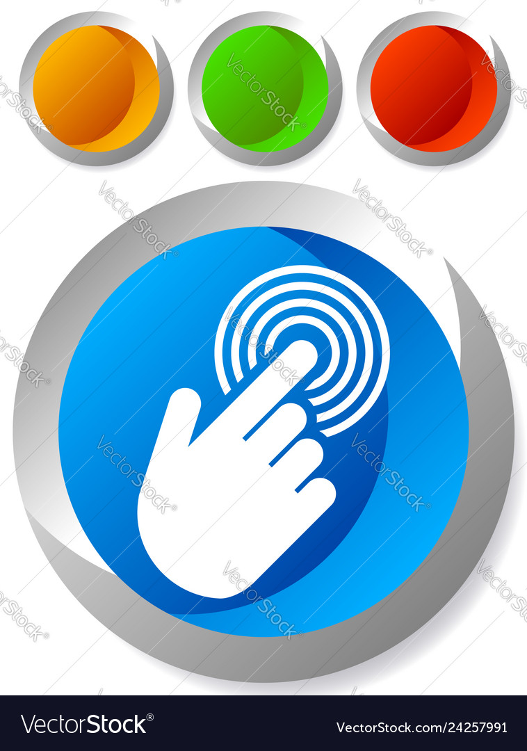 Tapping touchscreen on interface mobile phone icon vector image Tapping touchscreen on interface mobile phone icon