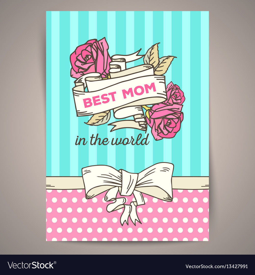 Vintage Roses Mothers Day Card