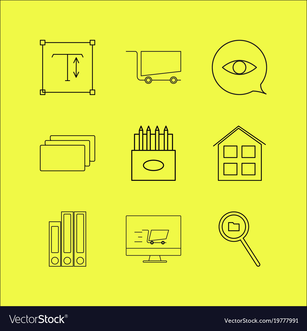 Web linear icon set simple outline icons