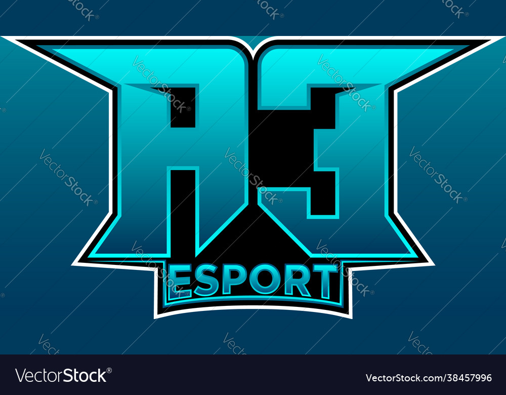 Ae Initial Gaming Logo Esports Geometric Designs Vector Image