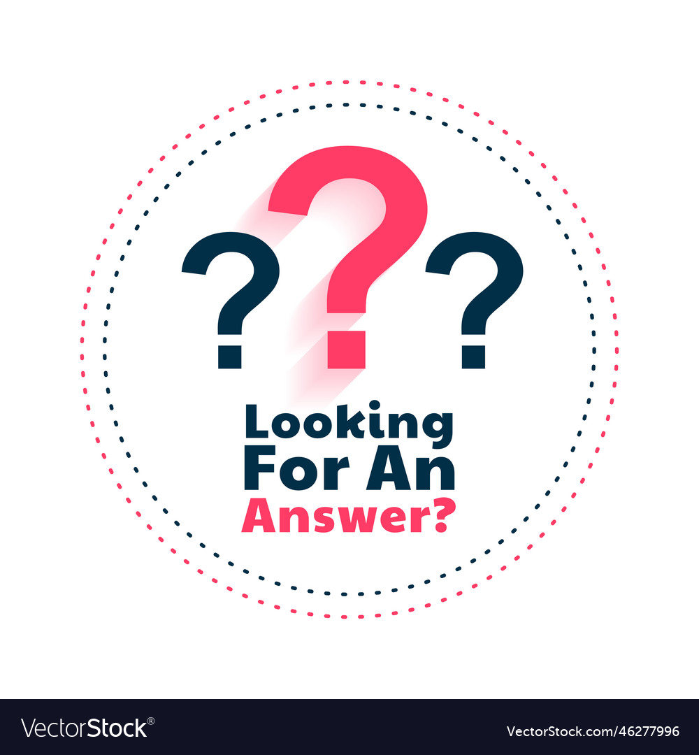 Ask and answer a doubt clearing question mark vector image