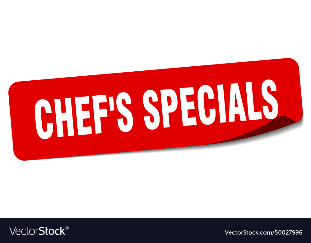 Chefs specials sticker label