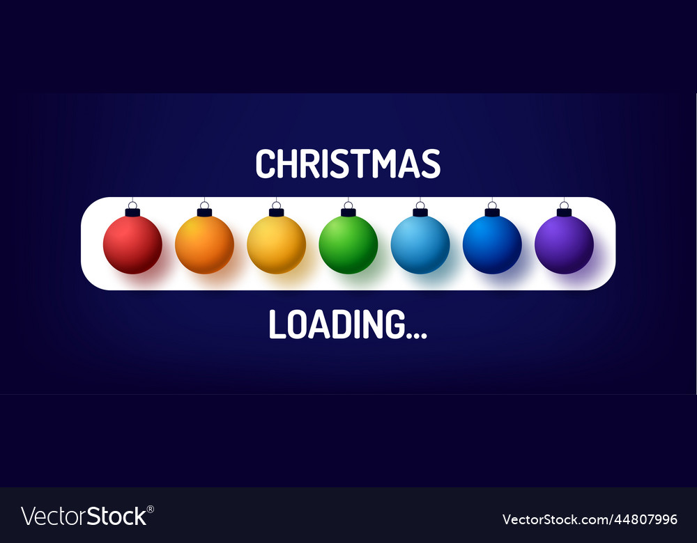 Christmas rainbow progress bar with inscription