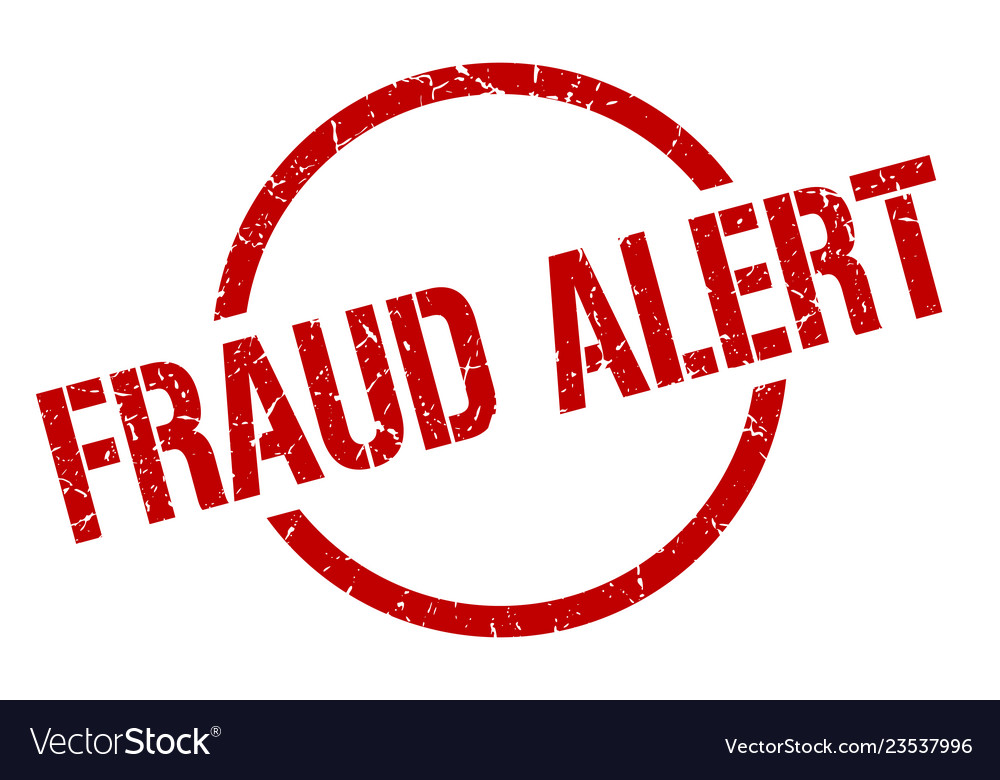 Fraud alert stamp