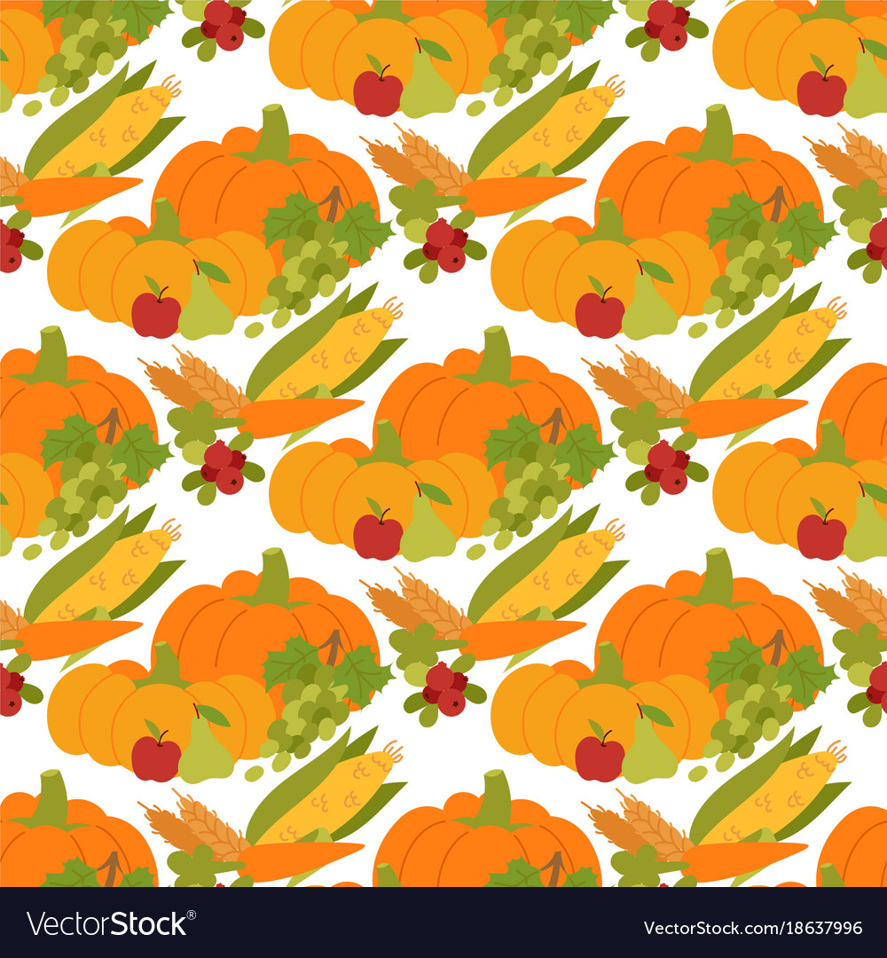 Fresh pumpkin thanksgiving decorative seasonal Vector Image