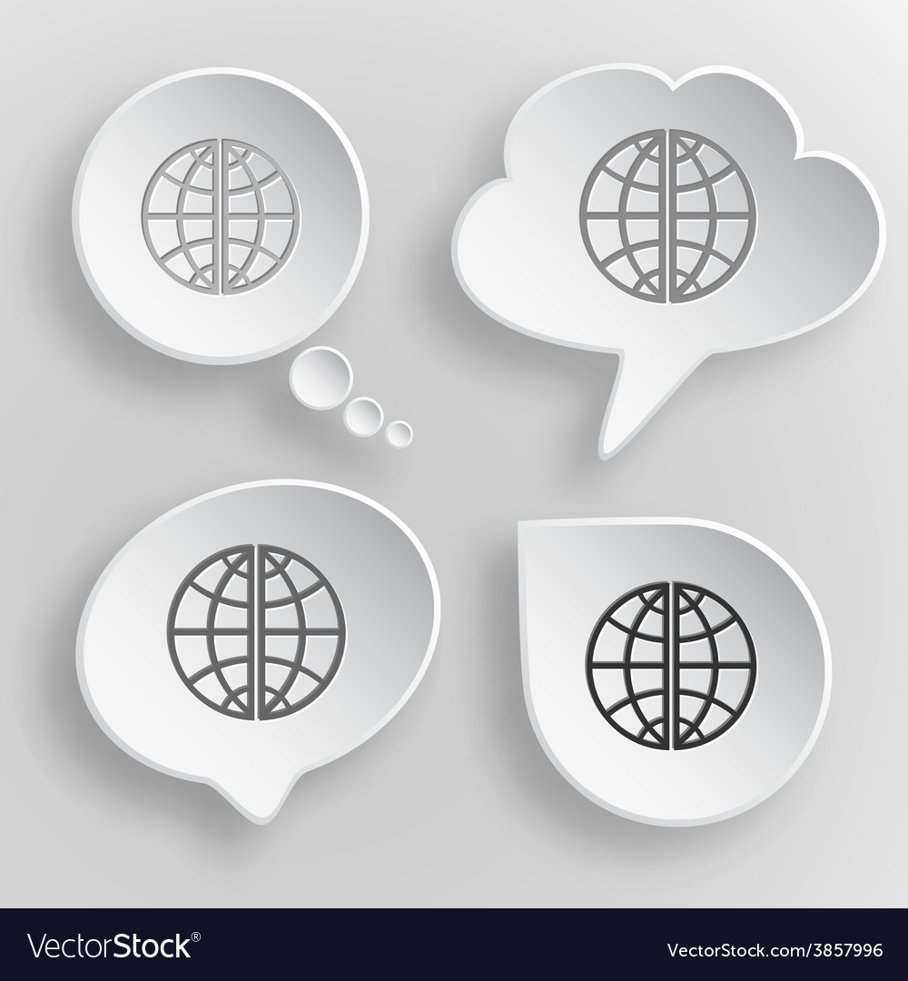 Globe Buttons on Gray Background