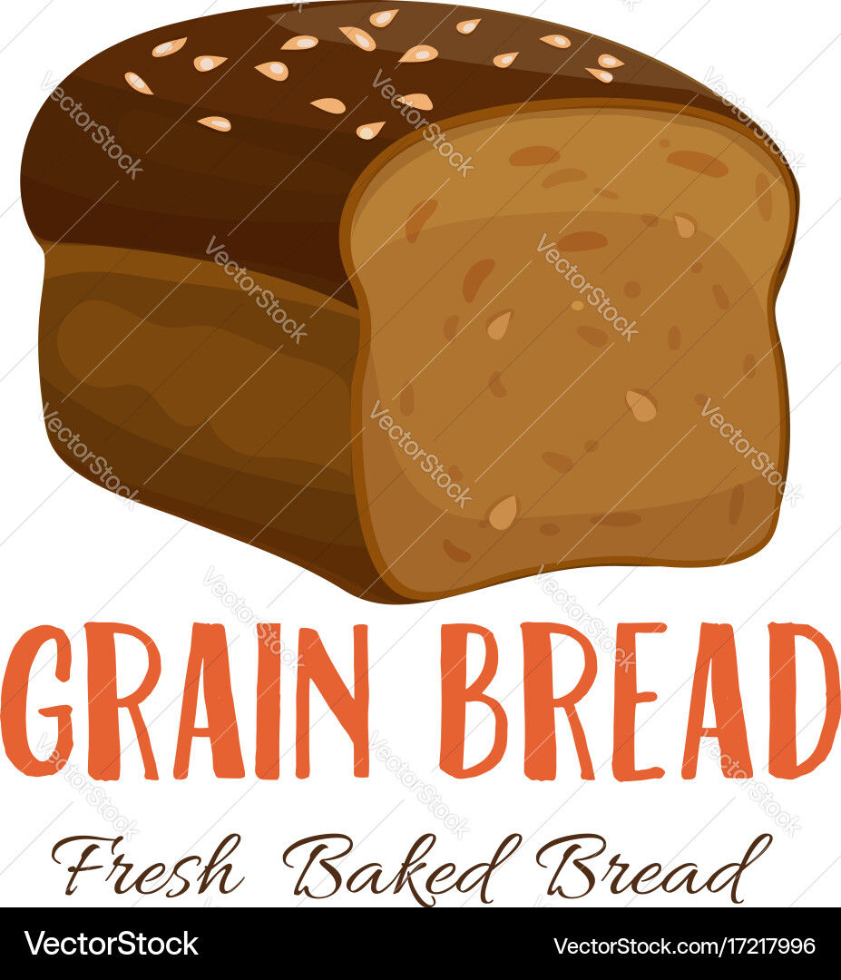 Grain bread icon Royalty Free Vector Image - VectorStock