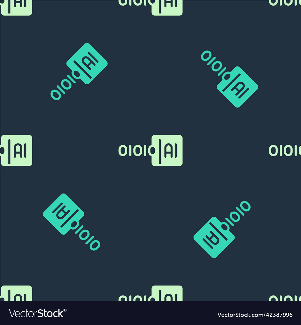 Green and beige binary code icon isolated seamless