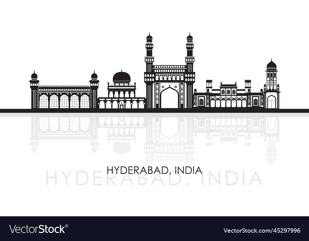 Hyderabad Skyline Silhouette