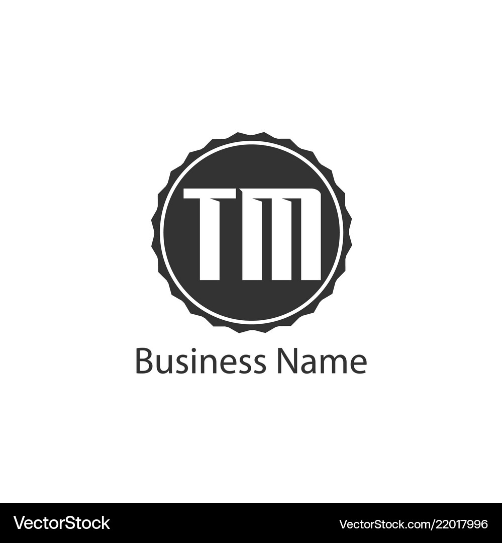 Initial letter tm logo template design Royalty Free Vector