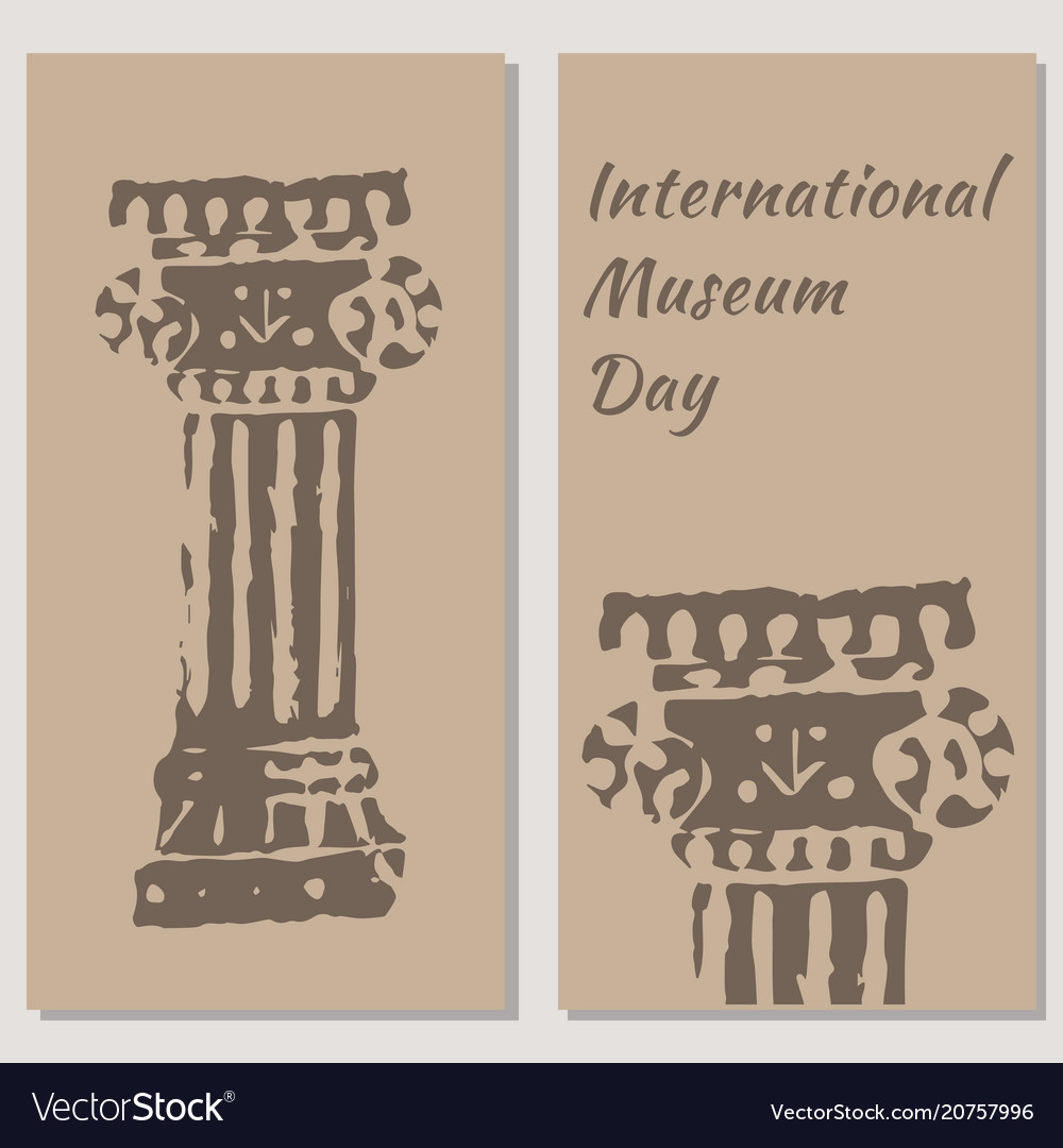 international museum day beige background flyers vector image background images for flyers