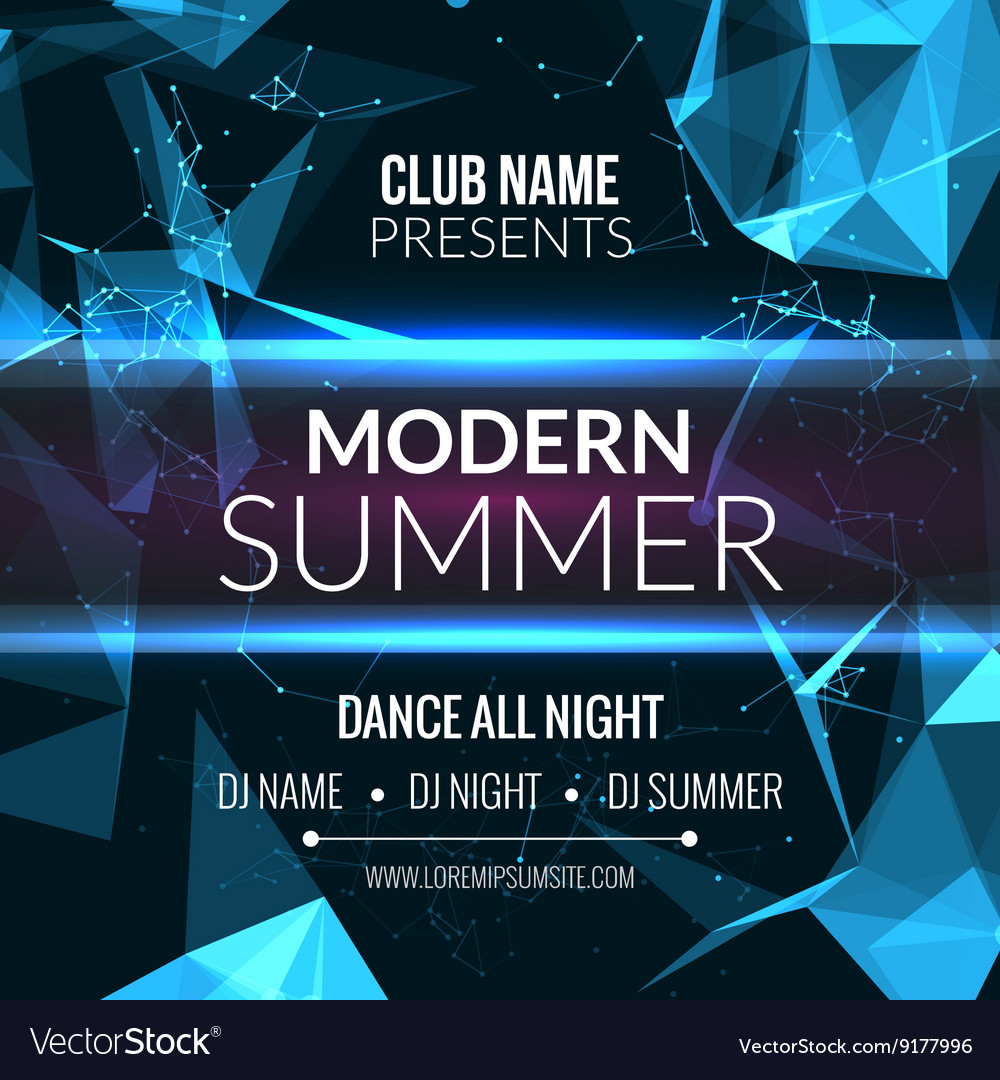 Modern summer club music party template dance