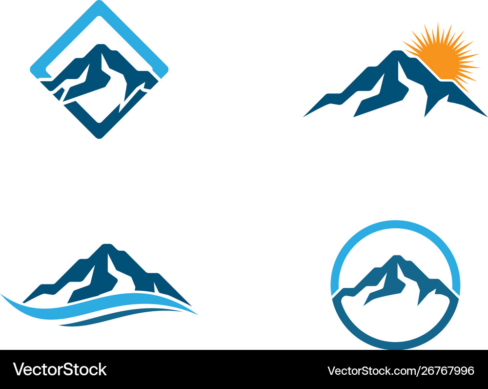 Mountains logo Royalty Free Vector Image - VectorStock
