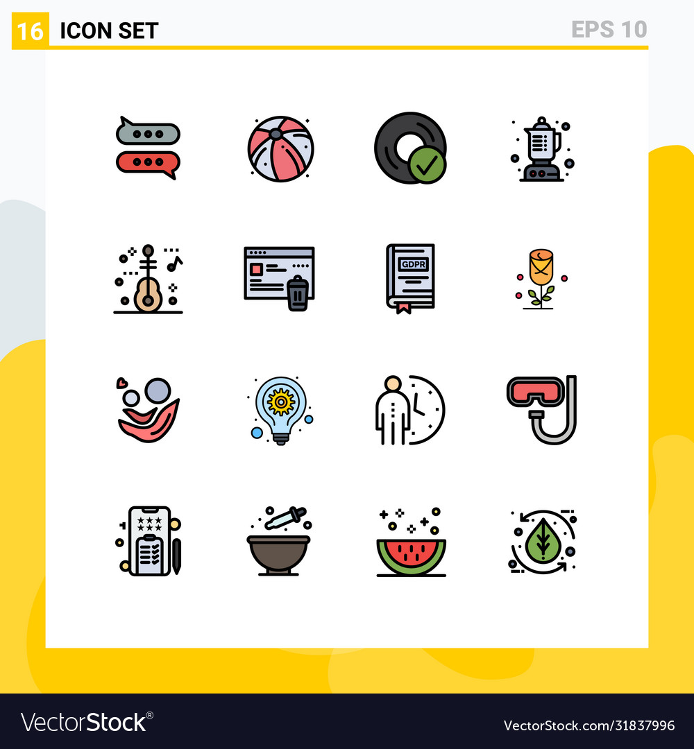 Set 16 modern ui icons symbols signs