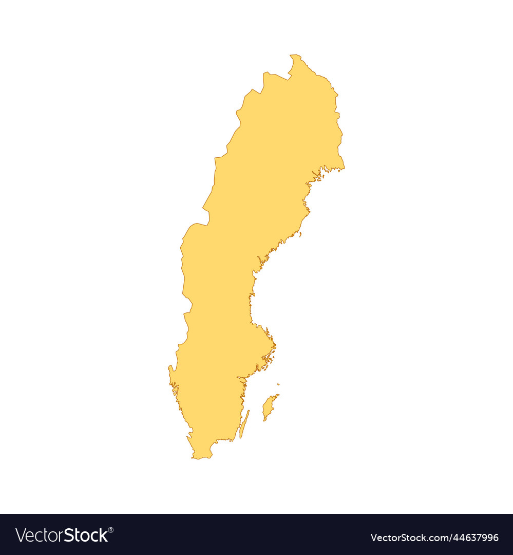 Sweden map color line element border