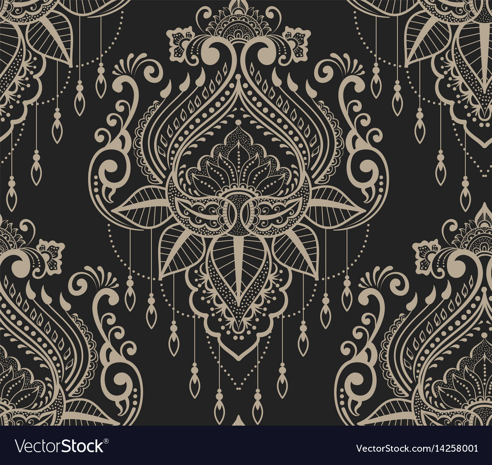 Abstract floral pattern element