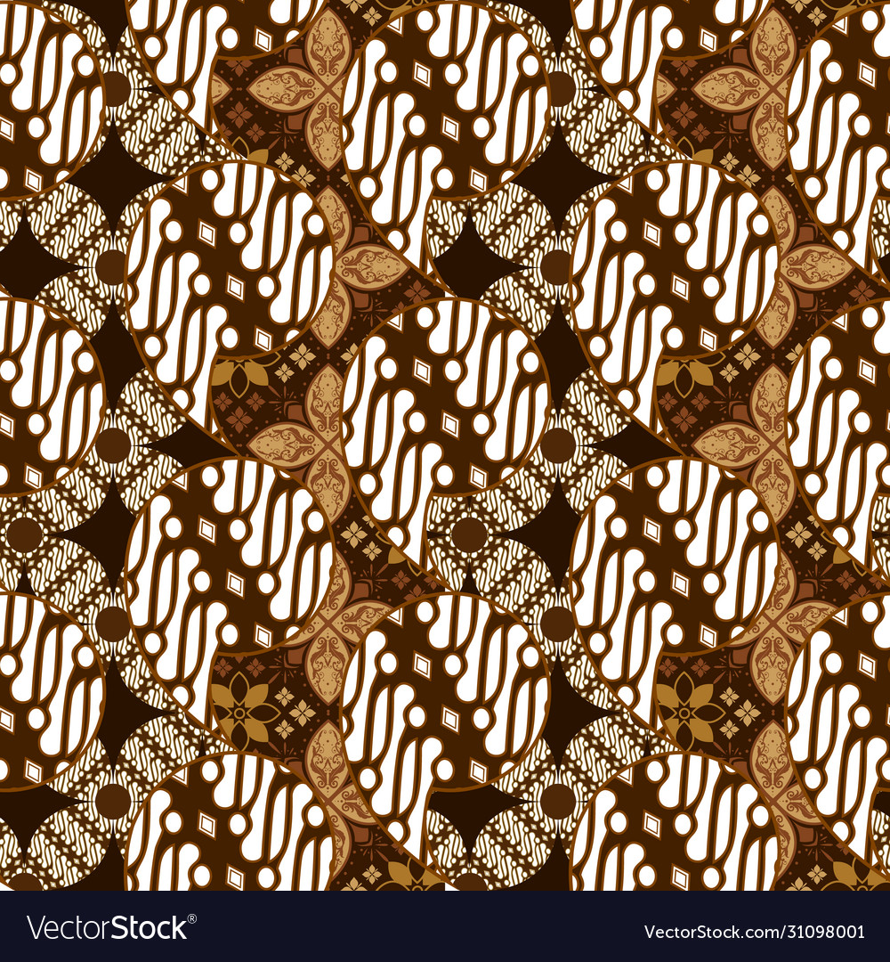 Beautiful traditional java batik with unique Vector Image