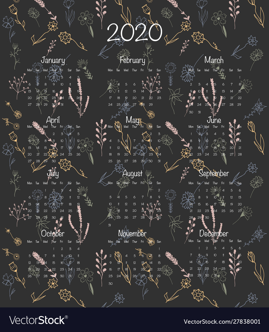 Calendar black 2 Royalty Free Vector Image - VectorStock