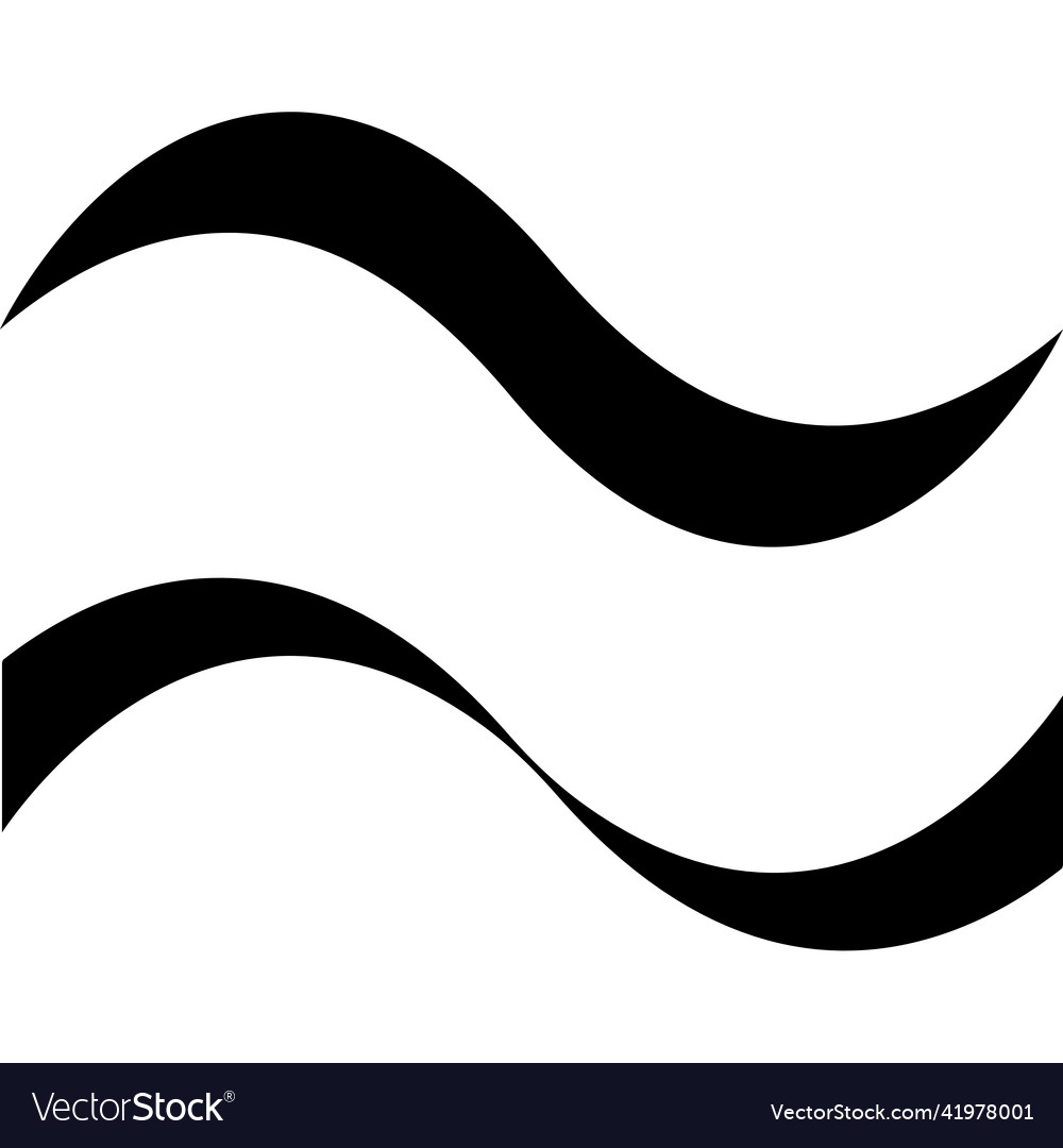 Curved stripe calligraphy line ribbon curl vector image Curved stripe calligraphy line ribbon curl