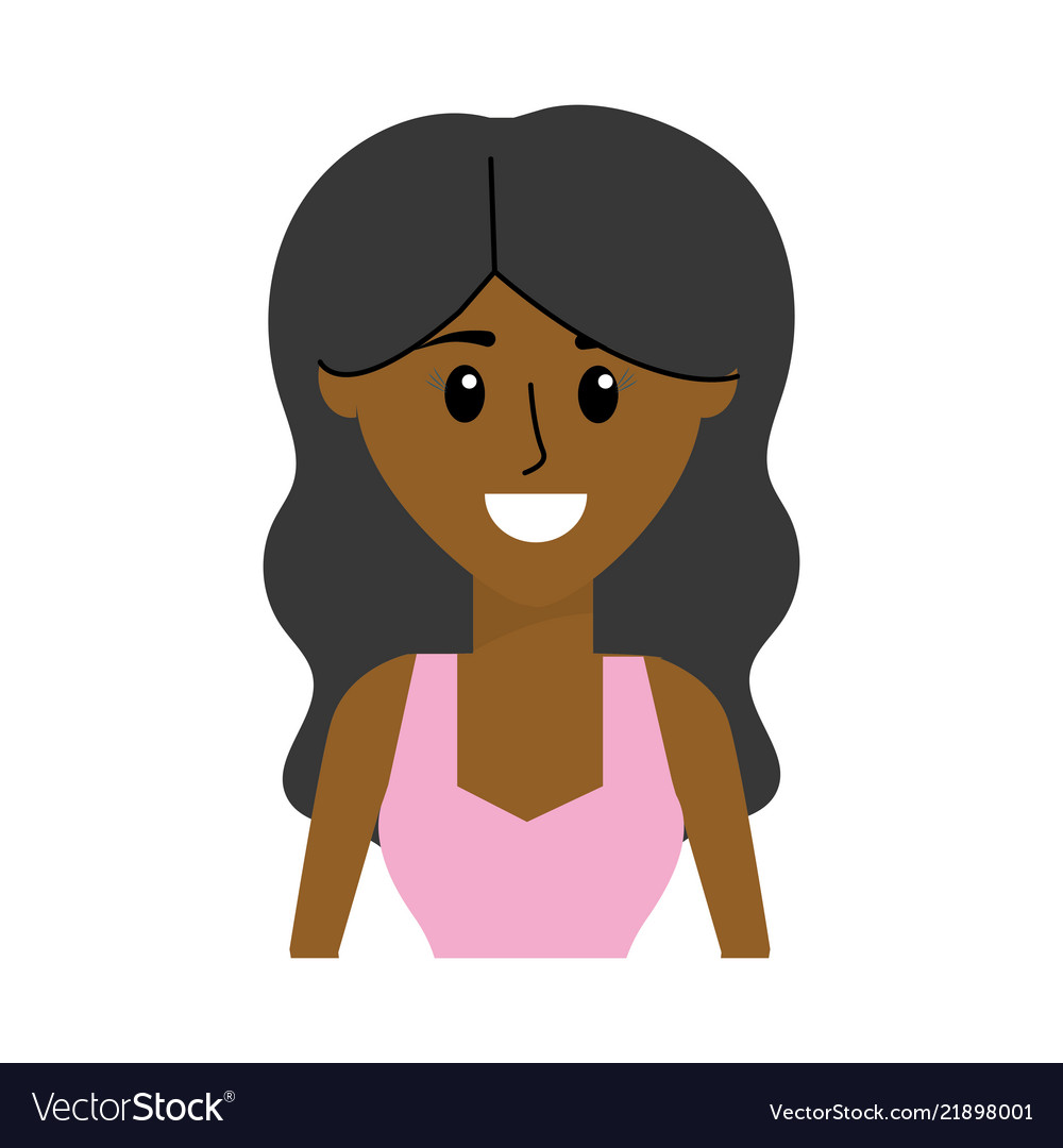 Cute Woman With Wavy Hair And Blouse Royalty Free Vector