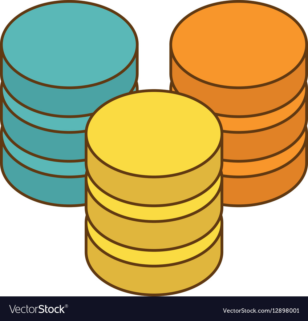 Database hosting icon image design