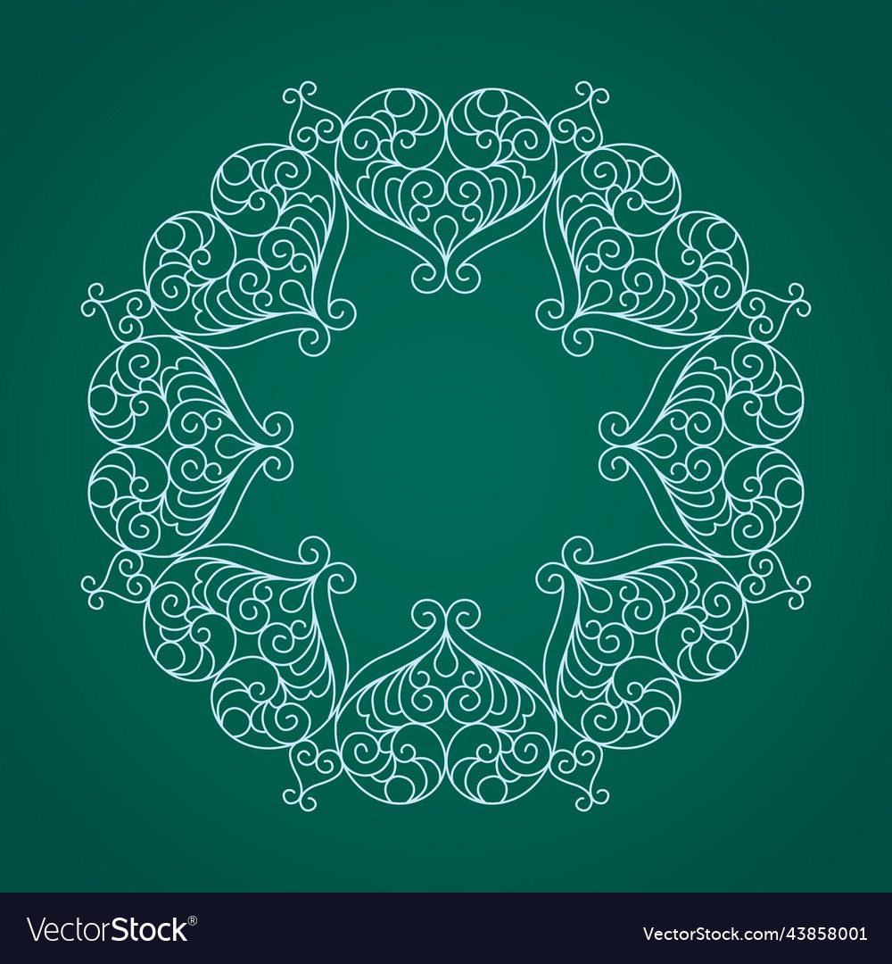 Decorative line art frame for design Royalty Free Vector