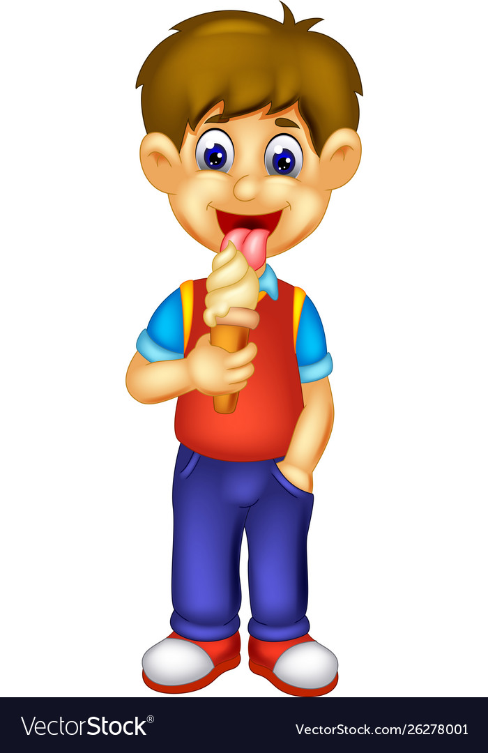 boy eating ice cream cartoon