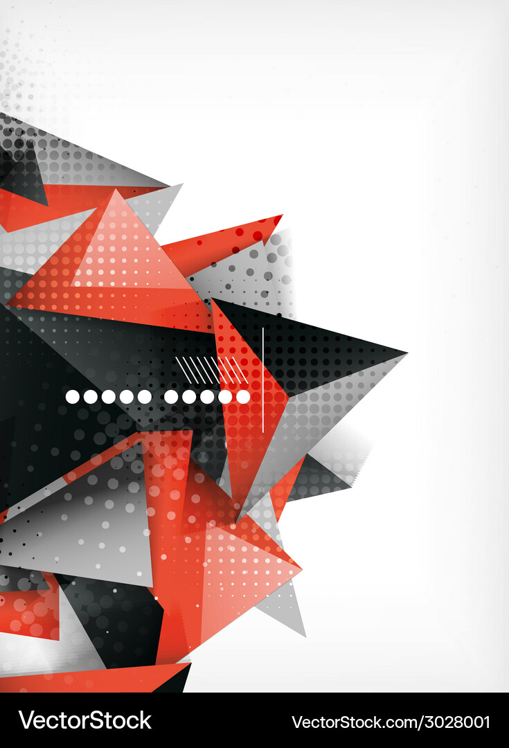 Geometric triangle 3d design abstract background Vector Image