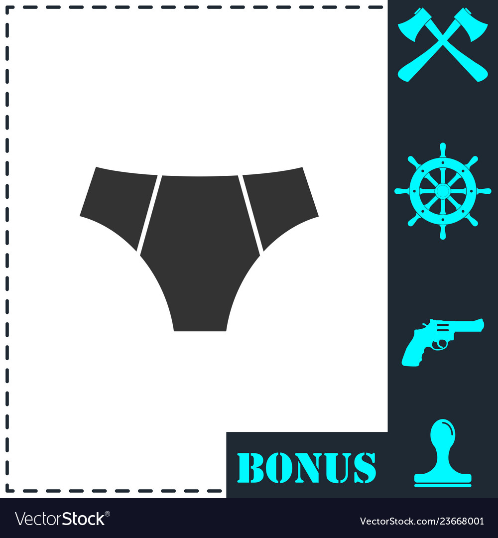 Male underpants icon flat vector image Male underpants icon flat