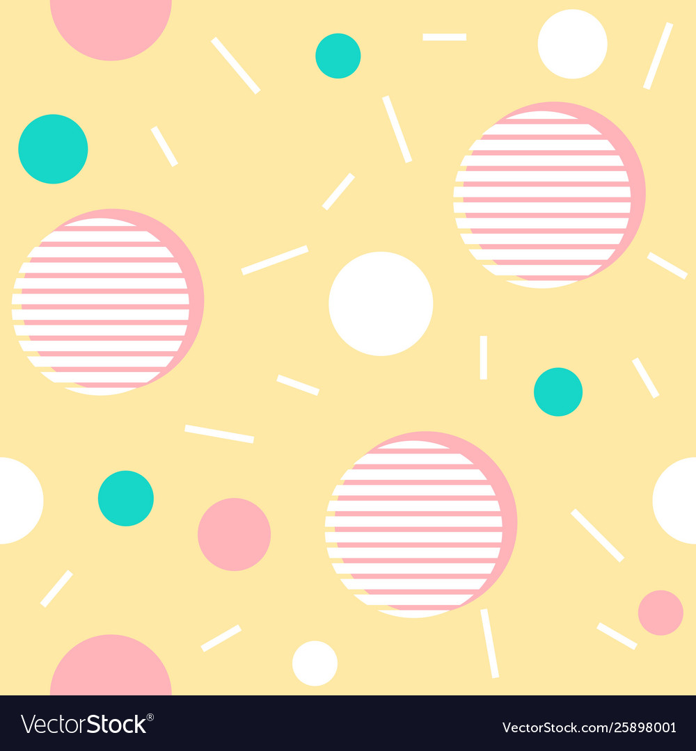 Memphis seamless pattern with geometric element