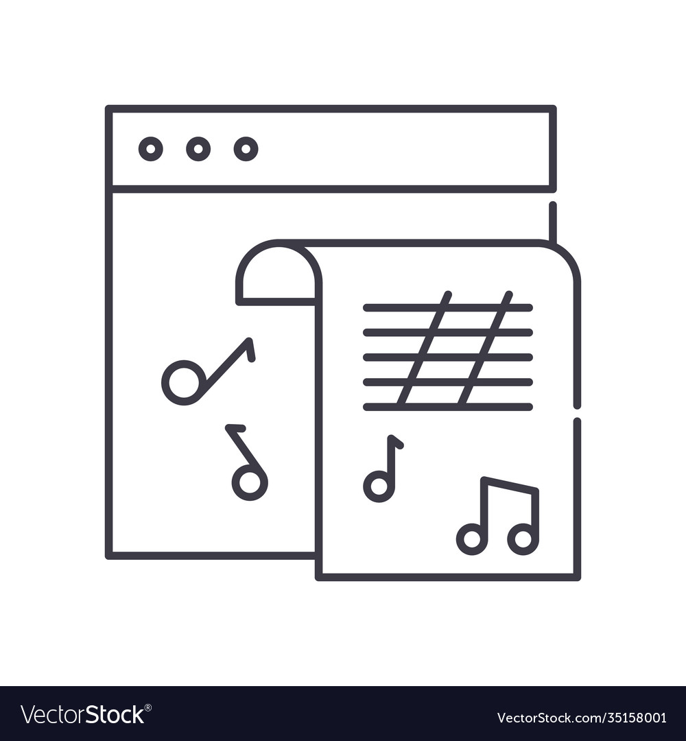 Notepad icon linear isolated thin vector image Notepad icon linear isolated thin