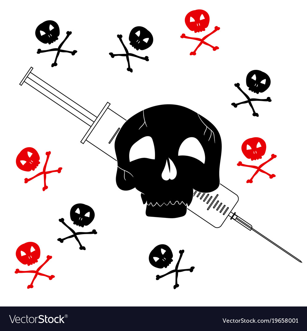 Pattern with the image of jolly roger