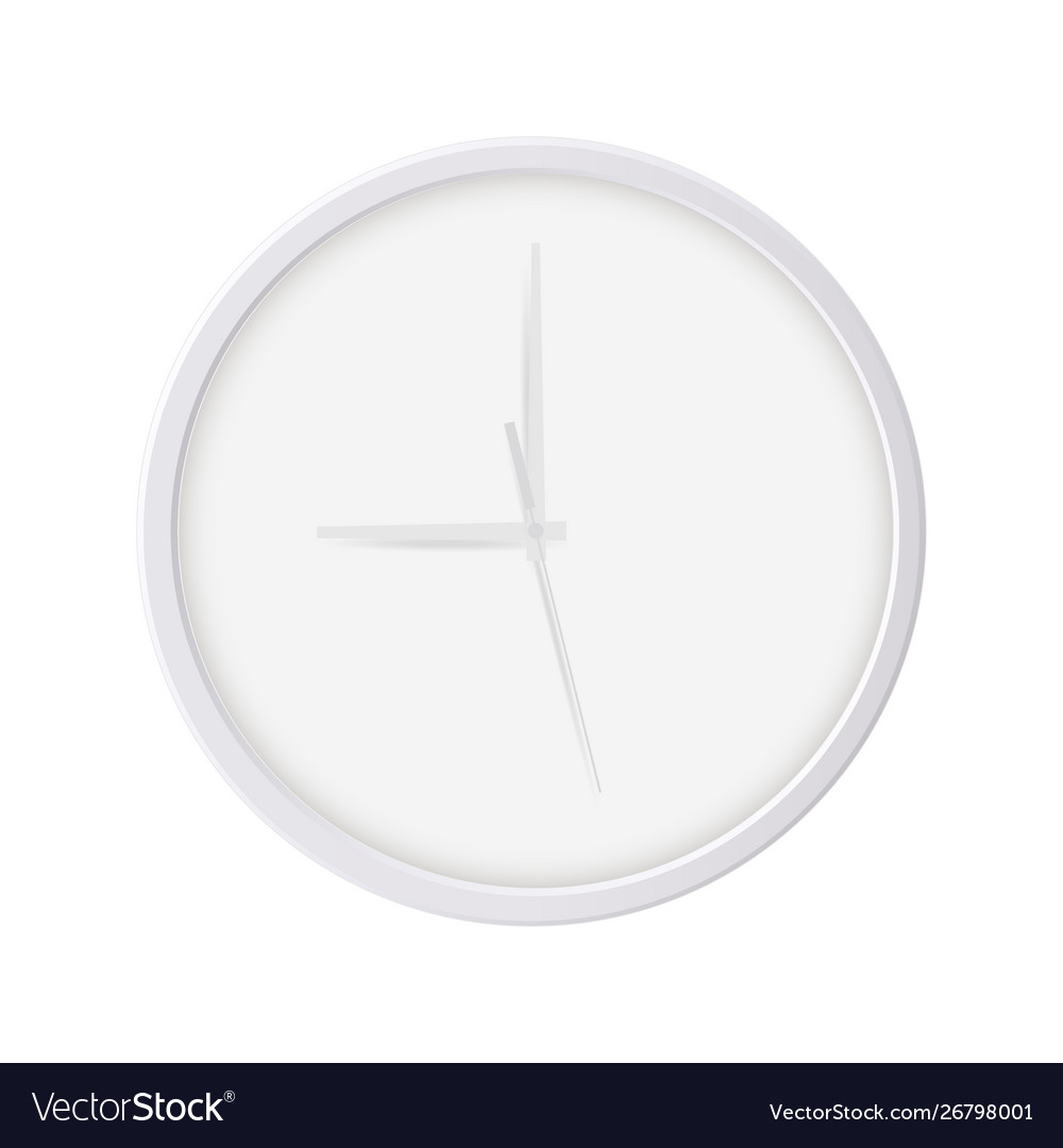 Round wall clock isolated on white background Vector Image