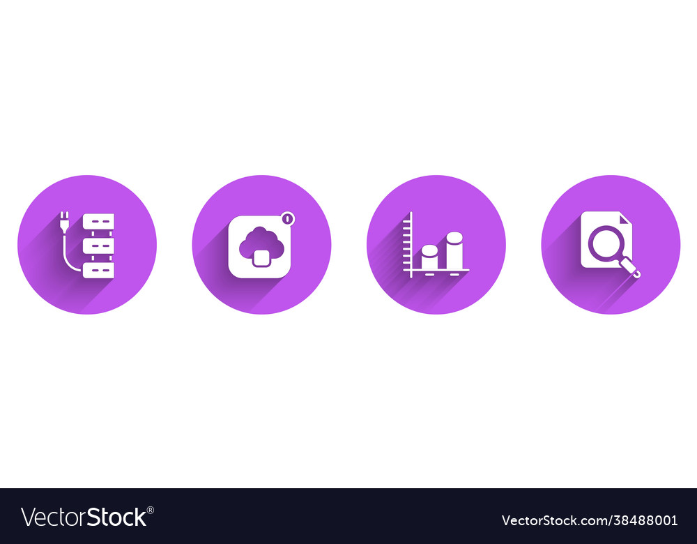 Set server cloud technology data transfer vector image Set server cloud technology data transfer