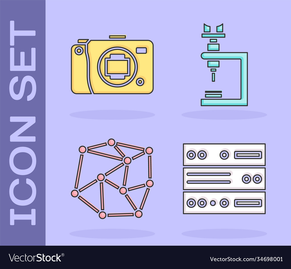 Serverdaten web hosting spiegellose Kamera vector image Serverdaten web hosting spiegellose Kamera