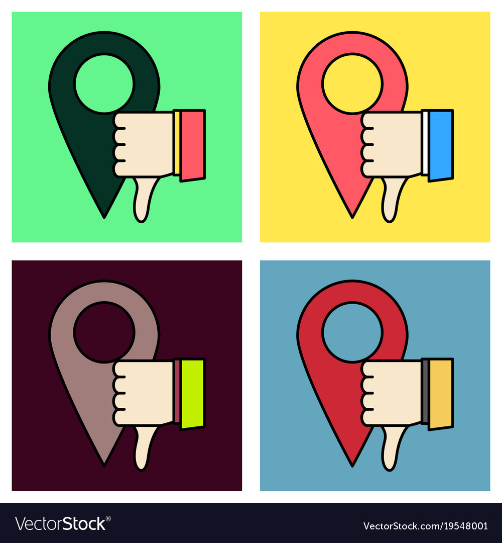 Set unlike icon web pointer in eps 10