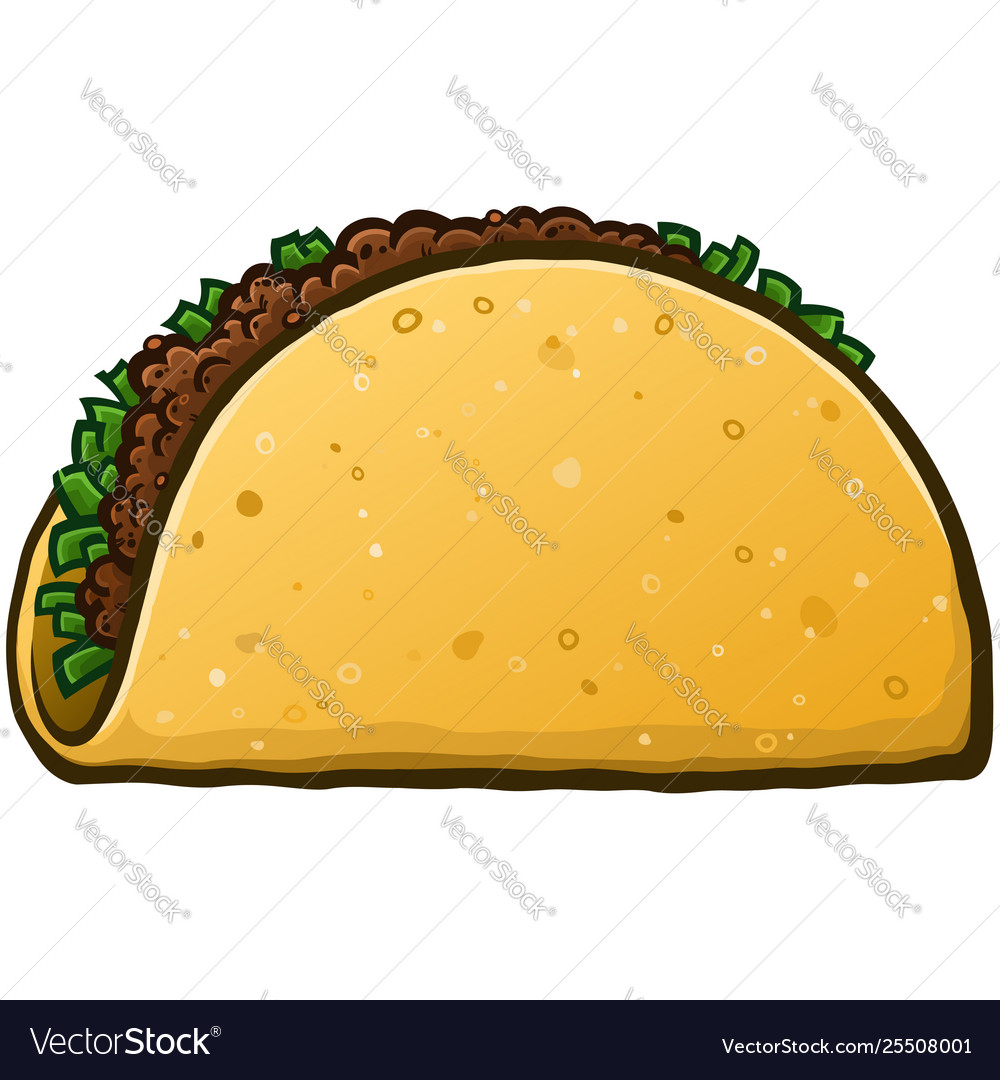 Taco cartoon Royalty Free Vector Image - VectorStock Taco cartoon Royalty Free Vector Image - VectorStock