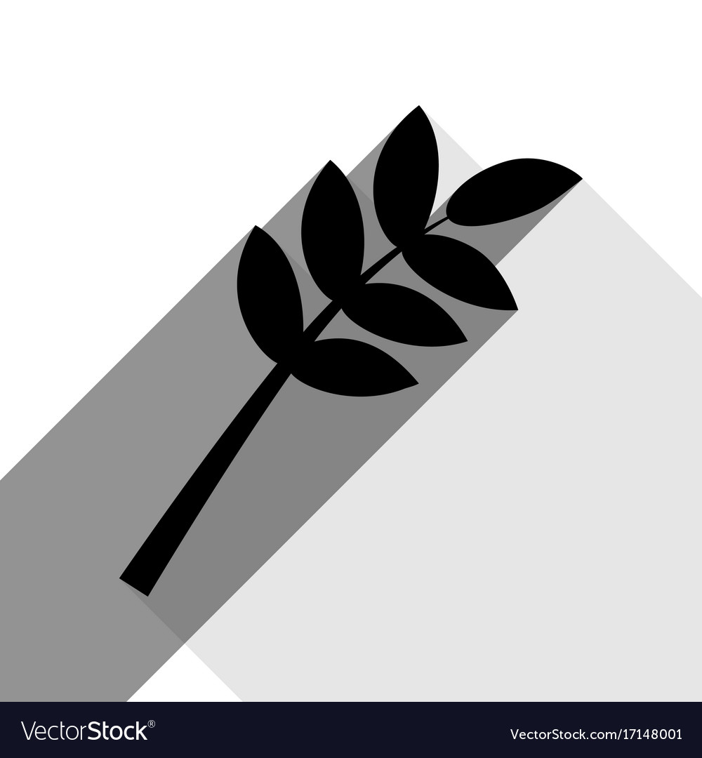 Tree branch sign black icon with two flat