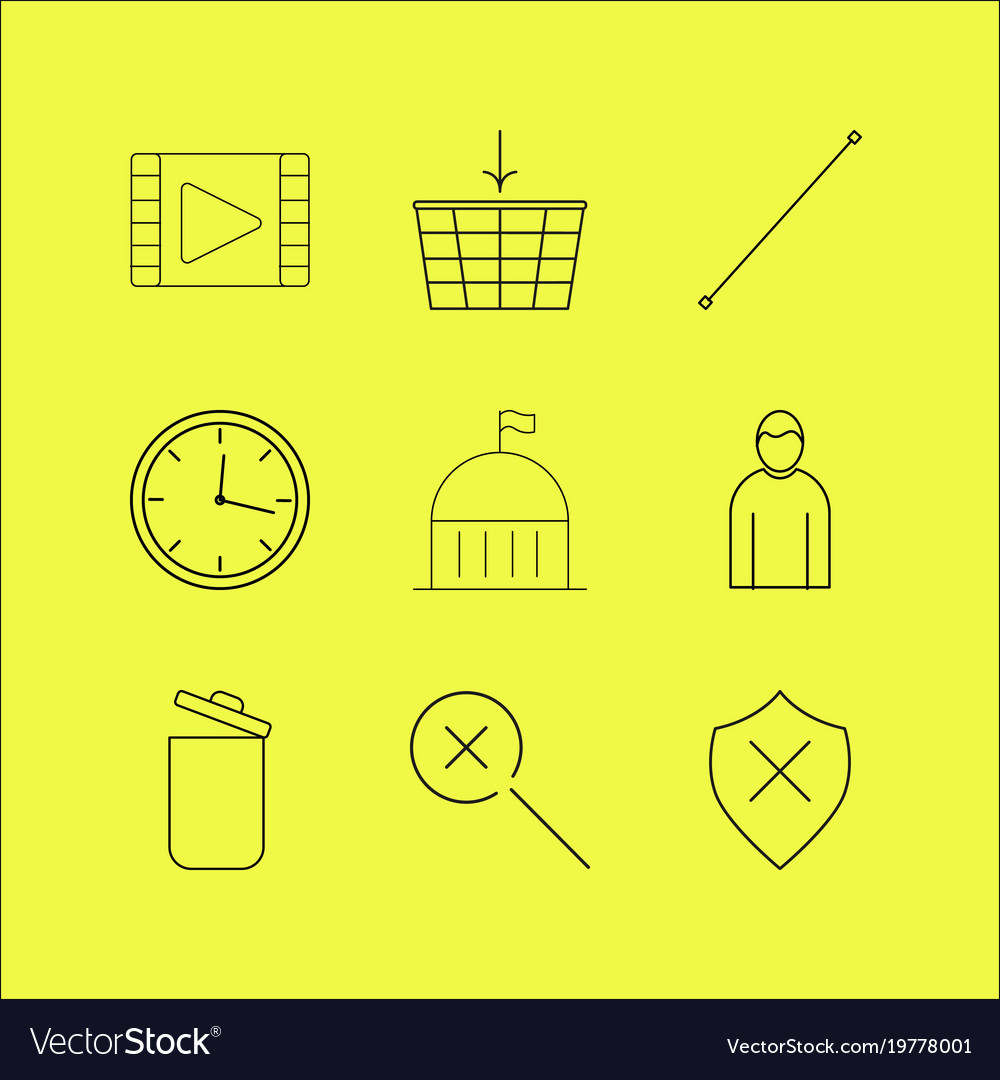 Web linear icon set simple outline icons