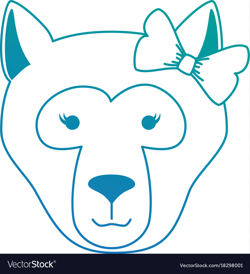 Wild bear kodiak head Royalty Free Vector Image