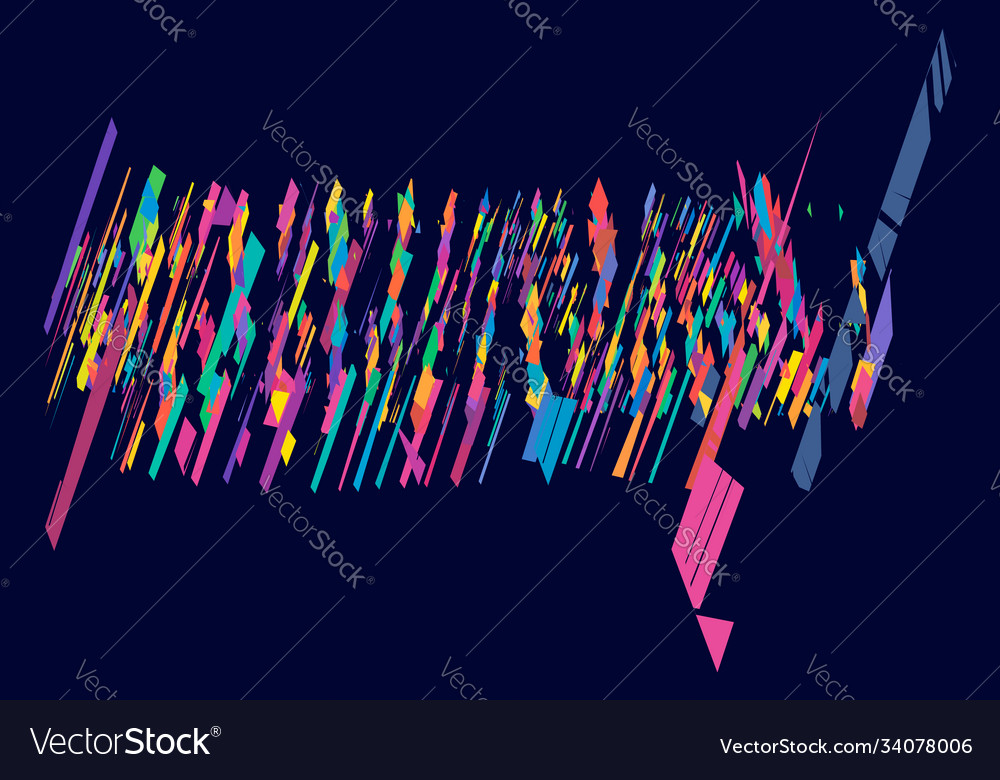 Abstract art - random geometry shapes generative