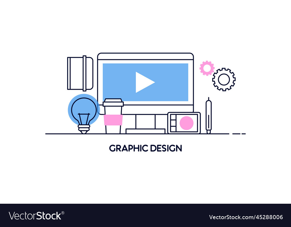Abstract linear of graphic design web