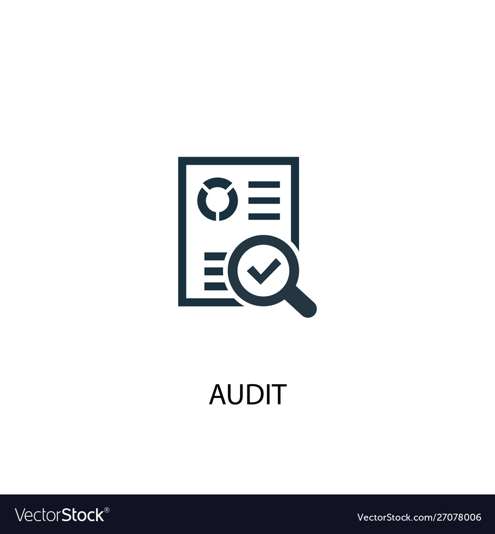 Audit icon simple element Royalty Free Vector Image