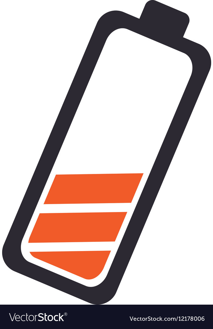 Battery low level isolated icon