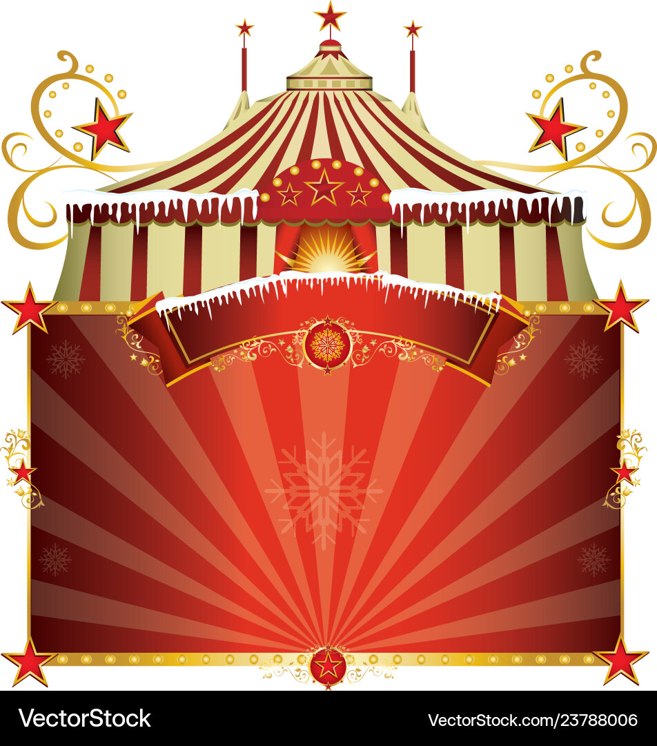 Christmas circus Royalty Free Vector Image - VectorStock